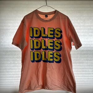 Graphic Men's T-Shirt - IDLES band shirt in pink